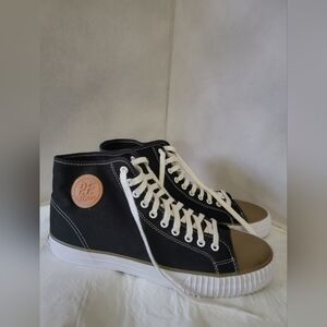NEW - P.‎ F. FLYERS HIGH TOP BLACK SNEAKERS (sz 12)